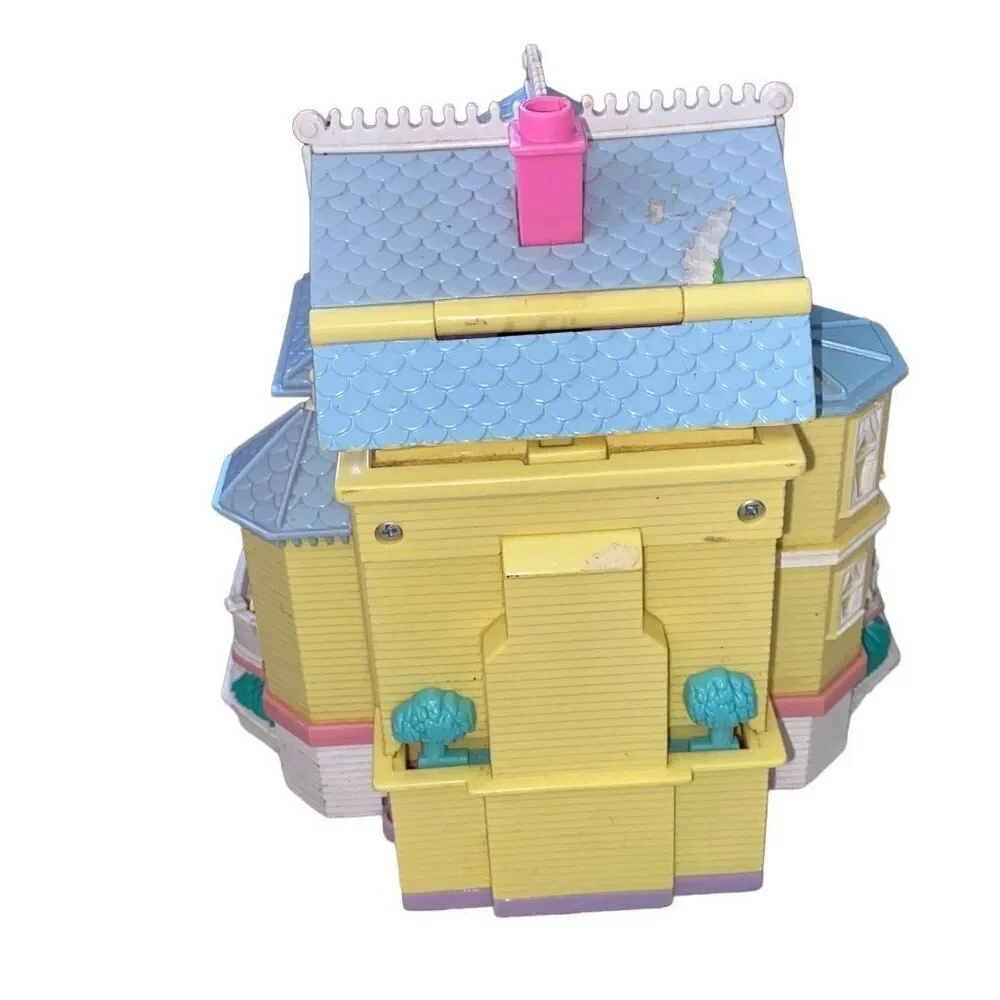 Bluebird Polly Pocket Clubhouse Pollyville Mansion Yellow Vintage 1995 GUC